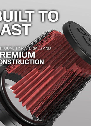K&N High-Flow Original Lifetime Universal Clamp-On Air Filter: High Performance, Premium, Washable: Flange Diameter: 3 In, Filter Height: 5 In, Flange Length: 1 In, Shape: Round, RB-0910