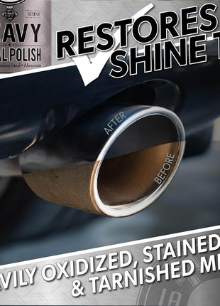 Chemical Guys Heavy Metal Polish Restorer and Protectant - Cleans, Restores & Protects, Aluminum, Stainless Steel, Chrome Polish & More, Safe for Cars, Trucks, Motorcycles, RVs, and Boats - 16 oz
