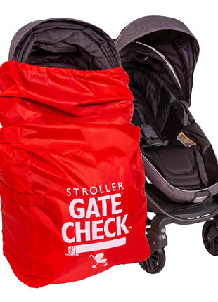 J.L. Childress Gate Check Bag for Single & Some Double Strollers - Travel Bag for Airplane, Fits Most Standard Baby Strollers, Airport Accessories for Gate Check, Flying Essentials - Red