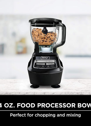 Ninja Mega Kitchen System, 1500W, 72oz Pitcher, 8-Cup, Black, BL770 | 1500W all-in-one blends smoothies, processes salsa & dough. 72-oz pitcher, 8-cup processor bowl, (2) 16-oz cups.