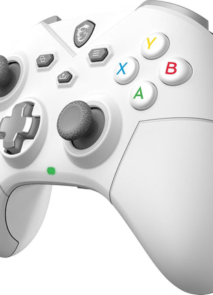 msi FORCE GC300 WIRELESS WHITE PC Gamepad Controller - 2.4 GHz, Bluetooth, USB Type-C to A - Wired/Wireless, 600mAh Li-ion Battery (20h), Interchangeable D-Pad Covers, Dual Vibration Motors