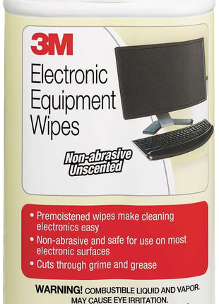3M Antistatic Wipes, 80-Count Canister, Safe for Use on Most Electronic Devices (CL610)
