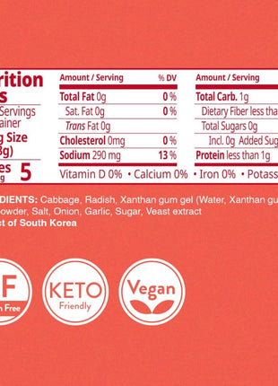 Spicy Premium Fermented Kimchi Napa Cabbage [ FUN SIZE Pouch Pack of 8] - [Original] – (Gluten Free / KETO / Vegan) | 0 Fat/ 0 Sugar/ 0 Cholesterol | Long Shelf Life | Perfect for Ramen & Stir-Fries - JONGGA