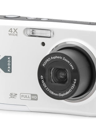 KODAK PIXPRO Friendly Zoom FZ45-WH 16MP Digital Camera with 4X Optical Zoom 27mm Wide Angle and 2.7 inch LCD Screen (White)