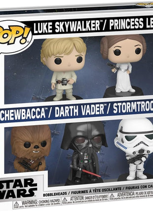 Funko Pop! Star Wars: Luke/Leia/Chewbacca/Vader/Stormtrooper, 5-Pack | Collectable Vinyl Figure - Gift Idea - Official Merchandise - Toys for Kids & Adults