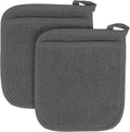 Ritz Terry Pocket Mitt & Hot Pad: Unparalleled Heat Resistant, Durable 100% Cotton ? Ergonomically Designed for Optimal Grip ? Easy Care Machine Washable, Perfect for Your Kitchen ? Graphite, 2 Pk