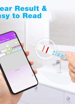 Easy@Home Ovulation Test Strips, 50-Pack, Fertility Test Kit | FSA Eligible, Ovulation Predictor Kit, Powered by Premom Ovulation Calculator iOS and Android APP, 50 LH Tests