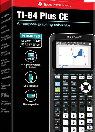 Texas Instruments TI-84 Plus CE Color Graphing Calculator, Black