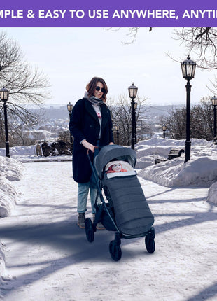 Bunting Bag for UPPAbaby Vista, V2, V3, Cruz, V2, V3 RumbleSeat, V2, V3 Ridge, Minu Strollers, Warm and Ultra-Plush Waterproof Stroller Footmuff, Extendable Winter Stroller Cover, Sleeping Bag