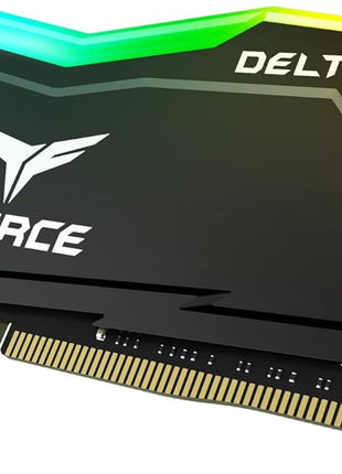 TEAMGROUP T-Force Delta RGB DDR4 16GB (2x8GB) 3600MHz (PC4-28800) CL18 Desktop Gaming Memory Module Ram TF3D416G3600HC18JDC01 - Black