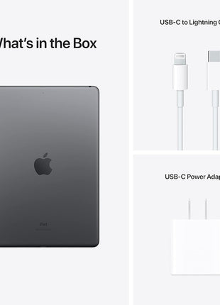 Apple iPad (9th Generation): with A13 Bionic chip, 10.2-inch Retina Display, 64GB, Wi-Fi, 12MP front/8MP Back Camera, Touch ID, All-Day Battery Life  - Space Gray