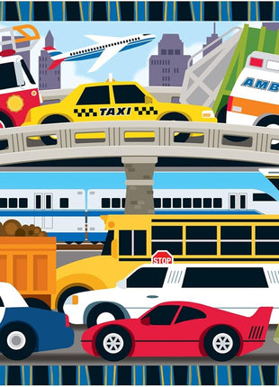 Melissa & Doug Traffic Jam Jumbo Floor Puzzle (24 Pieces, 2 x 3 Feet), Vehicle-Themed Jigsaw Puzzle for Preschoolers and Kids Ages 3+ - FSC Certified