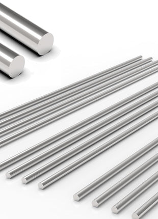 12Pcs 3 mm x 300 mm 304 Stainless Steel Rod, Metal Shaft | Stainless Steel Smooth Rods for Industry, Metal Working Hobbies and DIY Craft