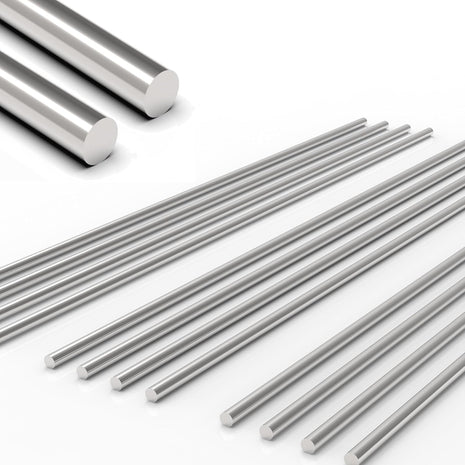12Pcs 3 mm x 300 mm 304 Stainless Steel Rod, Metal Shaft | Stainless Steel Smooth Rods for Industry, Metal Working Hobbies and DIY Craft