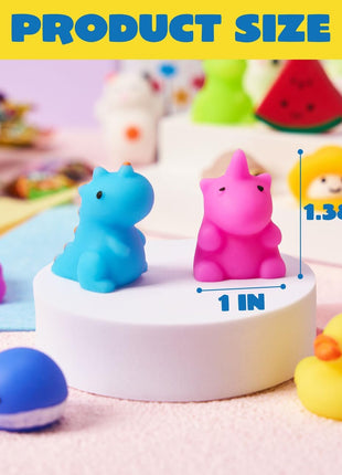JOYIN Mochi Squishy Toys Set, Random 25 Pack Mini Squishy Mochi, Party Favors for Kids, Kawaii Stress Relief Toys, Basket Stuffers, Goodie Bags Fillers, Birthday Gifts, Classroom Prizes
