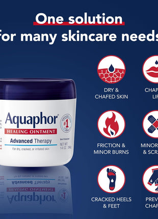 Aquaphor Healing Ointment, Advanced Therapy Skin Protectant, Dry Skin Body Moisturizer, Multi-Purpose Healing Ointment, For Dry, ed Skin & Minor Cuts & Burns, 396 g