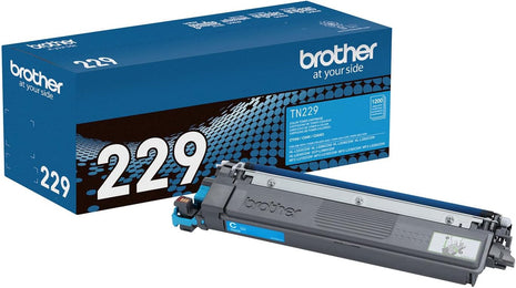 Brother Genuine TN229C Cyan Standard Yield Printer Toner Cartridge - Print up to 1,200 Pages(1) | Office printing with 1200 page yield for document production and color accuracy