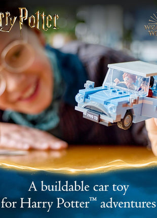 LEGO Harry Potter Flying Ford Anglia, Buildable Car Toy with 2 Minifigures for Role Play, Fantasy Playset for Kids, Harry Potter Car, Gift for Boys, Girls and Any Fan Ages 7 and Up, 76424 | Lego Harry Potter Lego 165 Pieces - Flying Ford Anglia #76424