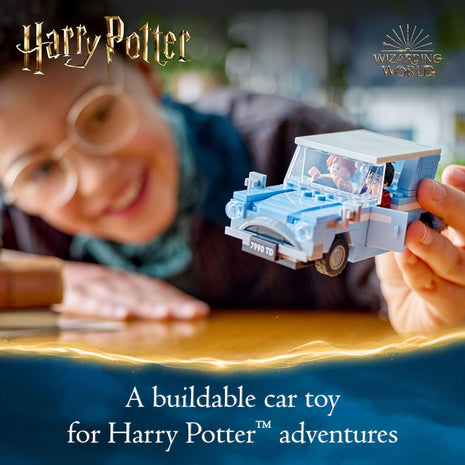 LEGO Harry Potter Flying Ford Anglia, Buildable Car Toy with 2 Minifigures for Role Play, Fantasy Playset for Kids, Harry Potter Car, Gift for Boys, Girls and Any Fan Ages 7 and Up, 76424 | Lego Harry Potter Lego 165 Pieces - Flying Ford Anglia #76424