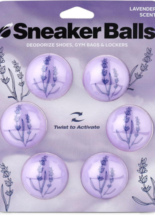 Sneaker Balls Odor-Fighting Shoe Fresheners, Eliminates Unpleasant Smells, Perfect For Sneakers, Gym Bags, Gear Bags, Drawers, Lockers, And More!, Radial Tie Dye, 6 Pack