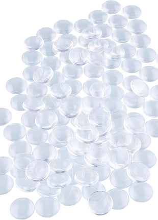 HAUTOCO 120 Pieces Transparent Glass Dome Cabochons Round Cabochons Tiles, Non-calibrated Round 1 inch/25mm for Craft Cameo Pendants Photo Jewelry Necklaces