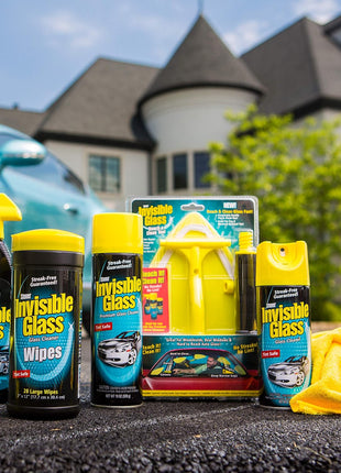 Invisible Glass 91163 Premium Aerosol Glass Cleaner Spray for Car Windshields and Windows, Automotive and Home Window Cleaner, Streak-Free, Ammonia-Free, Tint-Safe – 15 oz