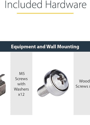 StarTech.com 3U 19in Steel Vertical Wall Mount Equipment Rack Bracket