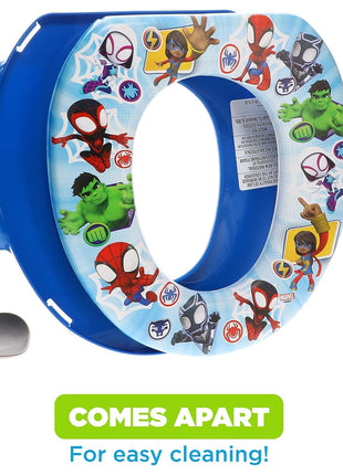 Spidey and His Amazing Friends "Team Up" Soft Potty Seat and Potty Training Seat - Soft Cushion, Baby Potty Training, Safe, Easy to Clean