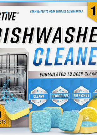 Dishwasher Cleaner And Deodorizer Tablets   24 Pack Deep Cleaning Descaler Pods for Dish Washer Machine, Heavy Duty, Septic Safe, Natural Limescale Remover, Calcium, Odor, Smell   12 Month Supply
