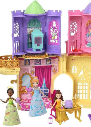 Mattel Disney Princess or Villains Tower Surprise Small Doll & Stacking Playset with 3-4 Accessories, Inspired by Movies (Characters May Vary)