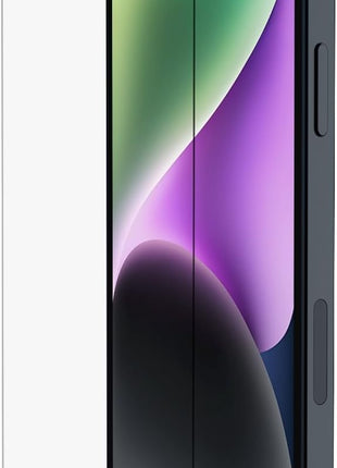 Belkin Tempered Glass Treated Screen Protector for iPhone 14, iPhone 13, & 13 Pro - Scratch-Resistant Impact Protection w/Included Easy Align Tray for Bubble-Free Application