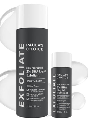 Paula's Choice SKIN PERFECTING 2% BHA Liquid Exfoliant with Salicylic Acid, Facial Polish for Pores, Wrinkles & Fine Lines, Suitable for Blackhead-Prone Skin, Fragrance-Free