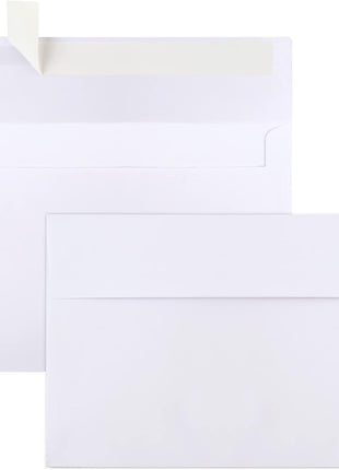 Joyberg 50 Packs 5x7 Envelopes, White A7 Envelopes for Invitations, Printable, Self Seal for Weddings, Invitations, Photos, Postcards, Greeting Cards, Mailing