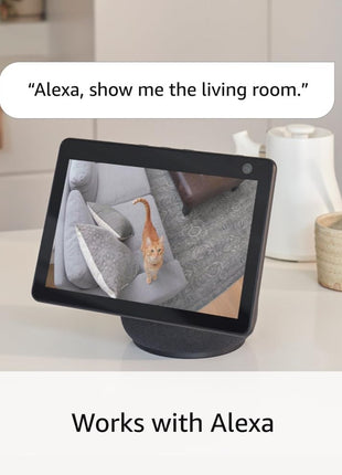 Ring Pan-Tilt Indoor Cam (newest model), See all around your home or business with 360° pan coverage, HD video, plus Two-Way Talk, White