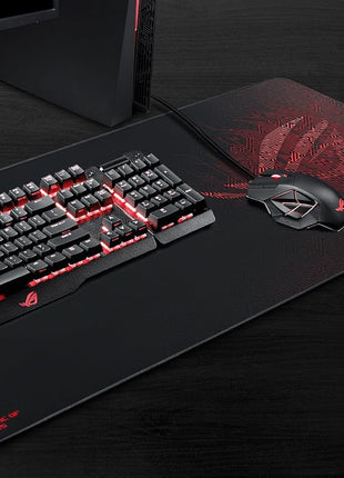 ASUS ROG Sheath Gaming Mouse Pad 35.4 inch x 17.3 inch, Extra-Large Surface, Pixel-Precise Tracking, Anti-Fray Stitched Edges, Non-Slip Base - Black/Red