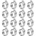 WINL Stainless Steel Hose Clamps - 16 Pack Worm Gear Drive Hose Clamps SAE 16 Clamping Range 3/4 Inch to 1-1/2 Inch (19mm-38mm) for Automotive Plumbing, 3/4'', 1'', 1 1/4'' Clamps