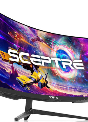 Sceptre 30-inch Curved Gaming Monitor 21:9 2560x1080 Ultra Wide/ Slim HDMI DisplayPort up to 200Hz Build-in Speakers, Metal Black (C305B-200UN1) | 30 Va 1800r Curved 2560x1080 Panel, Up to 200hz, 3×hdmi Plus Displayport, 2×3w Speakers, 5ms, Vesa 75x75