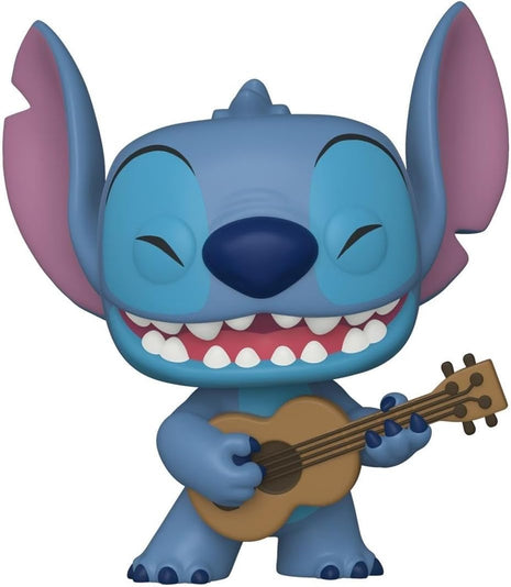 Funko POP! Disney Lilo & Stitch - Stitch with Ukulele | Official Cartoon/Animation Merch - Collectable Vinyl Figurine for Shelf Display - Birthday Gift Idea for Fans and Collectors
