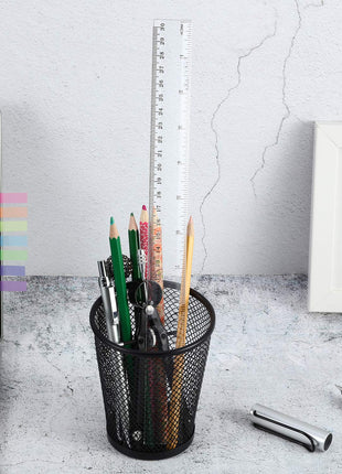 Eboot 20 Pack 12 Inch Clear Plastic Rulers Bulk, Easy-to-Read Straight Edge Rulers with Inches and Metric for Office, Back to School Supplies