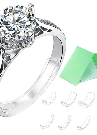 Invisible Ring Size Adjuster for Loose Rings Ring Adjuster Fit Any Rings, Assorted Sizes of Ring Sizer