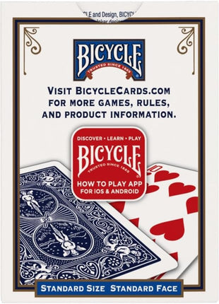 Bicycle Rider Back Playing Cards 12 Pack Poker Size Standard Index | Air Cushion Finish for smooth shuffling, Made in USA, 6 red and 6 blue decks, Ideal for poker and blackjack