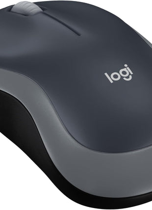 Logitech M185 Wireless Mouse, 2.4GHz with USB Mini Receiver, 12-Month Battery Life, 1000 DPI Optical Tracking, Ambidextrous PC/Mac/Laptop - Swift Grey