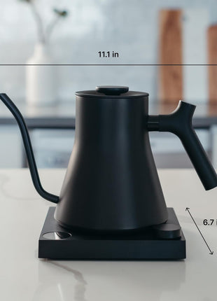 Fellow Stagg EKG Pro Gooseneck Electric Kettle, Brew Timer, 0.9 Liter | To-the-Degree Temp Control, Color LCD, Temp Hold, Stainless Steel, for Pour-Over Coffee & Tea, Quick Heating, Matte Black