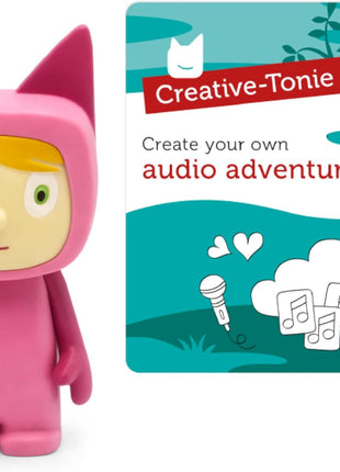 Tonies Creative Audio Character - Record and Upload up to 90 Minutes of Your Own Stories and Songs - Pink/Light