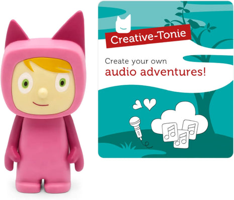 Tonies Creative Audio Character - Record and Upload up to 90 Minutes of Your Own Stories and Songs - Pink/Light