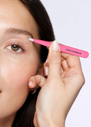 Tweezerman Slant Tweezer – Tweezerman Tweezers for Eyebrows Neon Pink