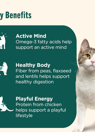 Nutrish Indoor Complete Chicken, Lentils & Salmon Recipe Dry Cat Food 14 lb. Bag, Packaging May Vary (Rachael Ray)