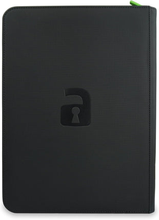 Vault X 9 Pocket Trading Card Zip Binder, 360 Cards, Premium Exo-Tec Album Material, 20 Side-Loading Pages, Folder for Collectible Games, Sports, TCG (Black)