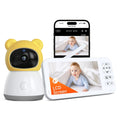 2K Smart WiFi Baby Monitor with Camera and Audio, 5inch Display, Smartphone App, Auto Tracking, Cry & Motion Detection, Temp & Humidity Sensor, HD Night Vision