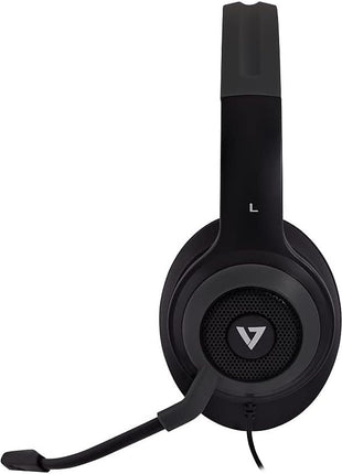 V7 Premium Over-Ear Stereo Headset, Boom Mic, PC, Mac, Tablets, Laptop Computer, Gaming, Video Conferencing, 3.5mm, USB